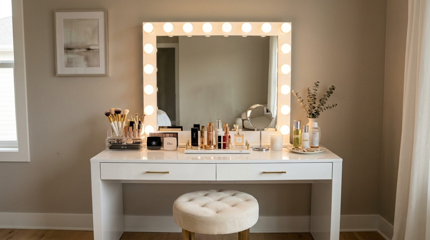 12 Glamorous Lighted Vanity Mirror Ideas for Perfect Makeup Lighting